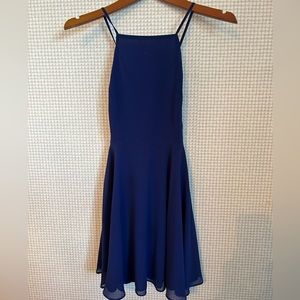 Silence + Noise Size 0 Open Back Strappy Blue Dress
